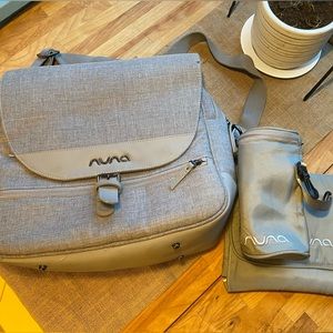 NUNA Diaper Bag, Portable Changing Mat & Bottle Keeper